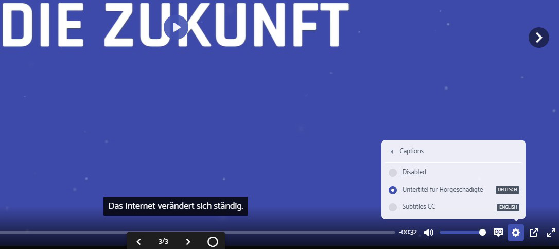 Untertitel auswählen und abspielen Screenshot: Untertitelspur auswählen und abspielen